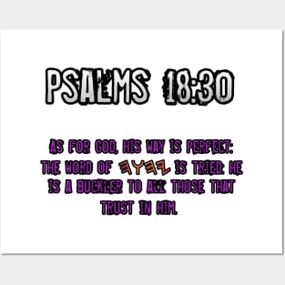 Psalms 18:30 Posters and Art